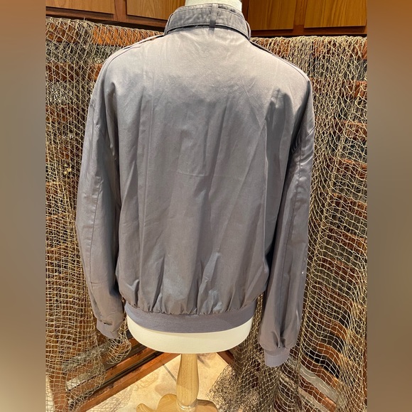 Mens Members Only Jacket Size 42 Gray Racer Lined Bomber Europe Craft - Picture 5 of 9